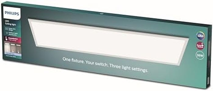 PHILIPS Panneau LED rectangulaire SceneSwitch à intensité variable 4000 K 36 W [Blanc froid] Pour éclairage intérieur, salon et chambre à coucher