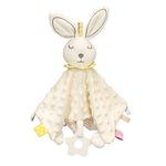 Yufiova Taggie Baby Security Blanket with Tags Taggy Comforter Blanket for Todders Soft Plushy Cuddle Buddy Blankie Breathable Snuggle Blanket,White Bunnyâ€¦