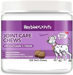 Herbion Pets Joint Care Chews with Glucosamine & Turmeric, 120 Soft Chews – MSM & Chondroitin for Pain Relief – Improves Mobility – Supports Healthy Joints – Made in USA. – For Dogs 12 Weeks +