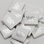 Italian Options Silver Mr & Mrs Wedding Chocolate Neapolitans (50 Chocolates)