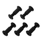 Yinpecly Butt Screw 6x15 Nut 6x12 Screw, Carbon Steel Screw Binding Screws Posts, for Scrapbook Photo Albums Binding and Leather Saddles Purses Belt Repair, Black 10Pcs