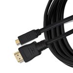 BRENDAZ 25ft. Micro HDMI Cable - Micro HDMI to HDMI Cable, 4K@60Hz HDR 18Gbps Compatible with GoPro Hero, DSLR Camera, Raspberry Pi 5, 4, EOS R6, M50, Alpha a7iii Camera, FIre HD Tablet (25-Feet)