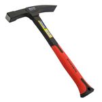 24oz Masons Hammer Brick Masonry - Builders Hand Tools, Strong Handle Grip, Block, Bricklayer | Strong, Robust, Builders, Constructors, Hand Tool