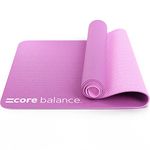 Core Balance Yoga Mat, TPE Gymnastics Mat, Training Mat, Non-Slip Pilates Mat, Yoga Fitness Mat for Fitness, Pilates and Gymnastics with Carry Strap, 183cm x 65cm x 0.6cm (Pink Bouquet)