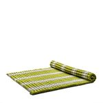 Leewadee - Foldable Floor Mattress - Japanese Roll Up Futon -Trifold Tatami Mat- Guest Floor Bed - Camping Mattress - Thai Massage Mat, Kapok Filled, 190 x 145 cm, Green