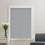 Deco Window 100% Blackout Roller Blinds for Windows (48 Inch W X 84 Inch H, Mineral Gray) Sun, UV Protection & Glare Resistant for Home & Office