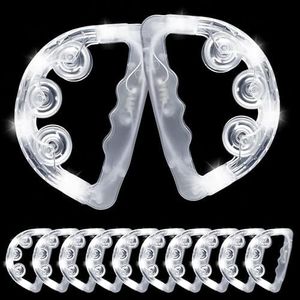 TAOZIMA 12Pack Light Up Tambourine, LED Flashing Musical Instrument