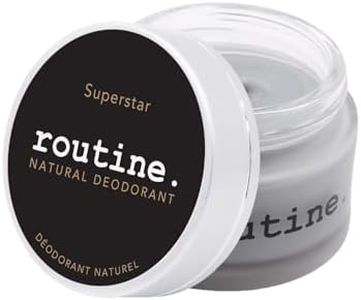 Routine. Natural Beauty | Natural Deodorant Jar | Superstar (Activated Charcoal, Magnesium and Prebiotics) | 58g, Aluminum Free Natural Deodorant for Women & Men (Cream Jar formula)