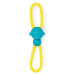 ZippyPaws - RopeTugz Teal Aggressive Chewers Dog Toy - Durable Rope, Squeaky Chew Toy, Perfect for Tug of War, Suitable for Small, Medium, and Large Breeds - Machine Washable