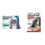 FRONTLINE Spot On Flea & Tick Treatment for Cats - 3 Pipettes & FRONTLINE Wormer for Cats - 2 Tablets