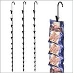 Clip Strip 3 Pack Metal Merchandising, 12 Heavy Duty Clips Display Chips, Snacks, Candy, Impulse Items in Retail Stores, Concession Stands, Party, Events, 31" L, Black Corp.