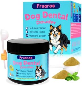 Dog Teeth Cleaning Powder, Dog Dental Powder for Breath Fresh & Teeth Cleaning, Targets Tartar & Bad Breath with 750 Million Probiotics, Dog Tooth Powder Plaque Off Dental Care, 40 Scoops, 2.82 OZ