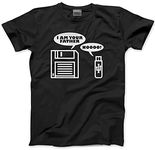 Floppy Disk USB I am Your Father - Mens and Youth Unisex T-Shirt - Funny Computer IT L Black