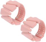 PATIKIL Adjustable Wrist Weights Set of 2, 2Lbs Total (1lb Each) Silicone Ankle Walking Weights for Women Men Bracelets for Training Yoga Jogging Aerobics, Light Pink
