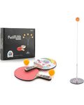 Table Tennis Trainer Toys for Kids & Adults | Rebound Rackets and Balls Base Training Practice Set | Outdoor Indoor Games for Boys & Girls