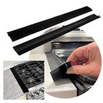 Evelots Silicone Stove Gap Covers (2 Pack) Heat Resistant Oven Gap Filler Easy to Clean Stove Gap Guard (30 Inches, Black)