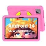 VASOUN TAB11 10 inch Tablet for Kids Android 14 Kids Tablet for Toddler, Parental Control, Free Kids APP Pre-Installed 64GB GMS Certified WiFi Dual Camera with Eye Protection, Pink