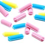 36 Pieces Foam Sponge Hair Rollers, Soft Curlers for Short Hair, Mini Roll Curl Artifact, Hair Styling Curlers for Women and Girls DIY Hairdressing, 20mm (Pink, Yellow, Blue)