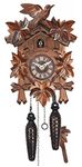 Mygermanstore German Quartz Cuckoo Wall Clock With Music 5 Leaves Bird, 8.7 Inch - Analog, Wood, Beige