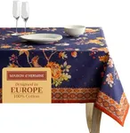 Maison d' Hermine 100% Cotton Table Cover - 70"x140" Rectangle Decorative Tablecloth - Washable Tablecloths for Dining, Farmhouse & Party - for Thanksgiving & Christmas - Kelim - Infinity Collection