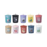 Yankee Candle Value Bundle with 10 Votive Scented Candles, Mixed Popular Fragrances, Set of 10