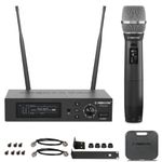 Phenyx Pro True Diversity Wireless Microphone System, Professional-Grade Cordless Mic Set w/Auto Scan & Lock Function, 1000 channels, Suitable for Stage Performances & Outdoor Events (PTU-1U)