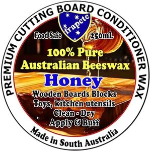 FraPete Cutting Board Chopping Board Cream Oil Conditioner Wax with Food grade Mineral Oil Organic Australian Beeswax 250 mL