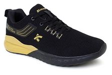 KOBURG Jive Men's Sport Shoes | Advance Arch Support| Memory Foam Insole | Athletic Sports Shoes Black Gold