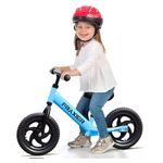 Balance Bike Kids Lightweight Pedal Free Cycle | Balance Learning Bicycle | Suitable for Girls and Boys 2-5 Years Old (Blue)