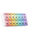 Weekly Pill Organizer 2 Times a Day Extra Large 7 Day Easy Fill 2021 Newest Version Fullicon AM PM Pill Box - (Patent Registered)