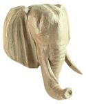 Décopatch - Ref MA024O - Elephant Trophy Head - Papier Maché Object to Decorate - 31 x 16.5 x 36cm - Decorate with Décopatch Papers & PaperPatch Glue, Glitter, Paints