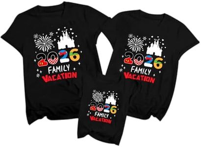 Family Matching Outfits 2026 Magical Kingdom Family Graphic Tee Cruise Trip Summer Vacation Travel Tops