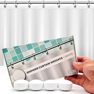 Powerful Anti-Billowing Magnetic Shower Curtain Weights for Splash-Free Bath Experience - 360° Silicone Wrapped - Will Never Rust - Heavy Magnets Prevent Curtain Liners from Blowing | 4 Pairs | Pink
