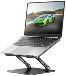 Orlian Laptop Stand Adjustable Computer Stand Sturdy Aluminum Laptop Stand for Desk Foldable Laptop Holder Portable Laptop Riser for 11–16-inch Laptop Notebook Tablet and More, Black