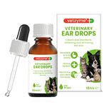 Vetzyme Veterinary Ear Drops for Dogs, Cats and Small Pets - Antibacterial Formula Fights Infection and Soothes Irritation (18ml)