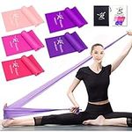 Resistance Bands Set,Non-Latex Long Yoga Resistance Bands with 5 Resistance Levels,Exercise Bands Workout Band Set for Physical Therapy, Strength Training, Yoga, Pilates, Stretching,Rehab (Set of 5)