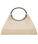 ADISA Women Girls Clutch Bag Purse Handbag Wedding Bridal (Gold)