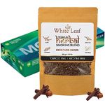 White Leaf Premium Herbal Mixture Smoking Blend 100% Tobacco & Nicotine Free 100 gram - Organic Ayurvedic Herbs Mixed(Herbal Smokes - No nicotine/No Tobacco) and Empty Mint Cigarette Tubes Box Of 100 Pcs