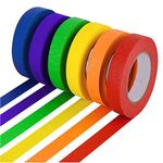 Anterat 6 Rolls Colored Masking Tape 294ft x 0.6 Inch Colorful Painters Craft Tape for Art Supplies DIY Decorative Labeling and Color-Coding