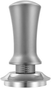 53mm Espresso Coffee Tamper, Spring-Loaded Calibrated Tamper with Premium Stainless Steel, Newly Upgraded Walnut Tamper Compatible with 54 Breville Espresso Machine Bottomless Portafilter-Silver