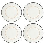 Kate Spade New York Make It Pop Accent Plates, S/4, 4.65, Black/Gold