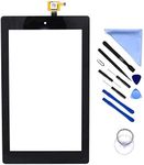 New Replacement Black Touch Screen Digitizer Repair Part for Amazon Kindle Fire HD7 HD 7 9th Gen 2019 M8S26G, Tablet 7" Touch Screen Digitizer +Tools (NO Include LCD)