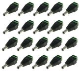 iMBAPrice® CCTV 2.1mm x 5.5mm Male Power Plug Adapter 20 Pack