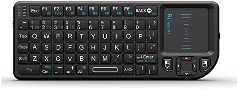 Rii Mini Wireless 2.4GHz Keyboard with Mouse Touchpad Remote Control, Black (mini X1)