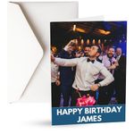 Personalised Photo Card - Customisable with Photo and Text | Anniversary, Birthday, Fathers Day, Christmas, Mums Birthday | Various Colour Options