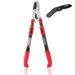 HAUTMEC 70-95cm Telescopic Anvil Loppers, Loppers for Gardening Heavy Duty with Compound Action System, 5cm Cut Capacity, Extendable Thick Branch Cutters for Pruning (Loppers & Blade)