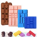 HUSAINI MART | (pack of 4) lego choclate mould buliding bricks block silicon candy mould ice jelly and Handmade DIY Wax Melt Moulds clay