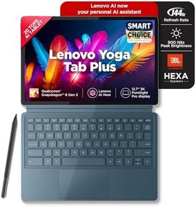 Lenovo Yoga Tab Plus Smartchoice AI Tablet with Pen + Keyboard |12.7" Display, 3K Resolution, 144 Hz|16GB RAM, 512GB ROM|Snapdragon 8 Gen 3|10200 mAh|6 Speakers|USB 3.0 with DP-Out|1Year ADP Free|Teal