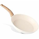 nuovva Induction Hob Frying Pan Set, Non Stick Chef's Pan – Kitchen Cream Granite Wok Pan Cookware – 18cm