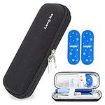 YOUSHARES Insulin Case with 2PCS Nylon Ice Packs - Medicine Cooler for Travel Insulin Cooler Travel Case Insulin Pen Case for Diabetic Supplies (Black)